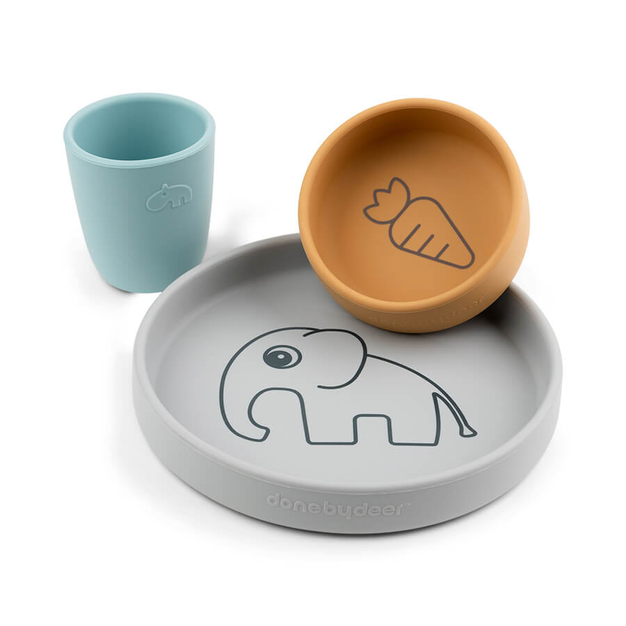 DONE BY DEER - Coffret repas en silicone MULTICOLORE Done by Deer