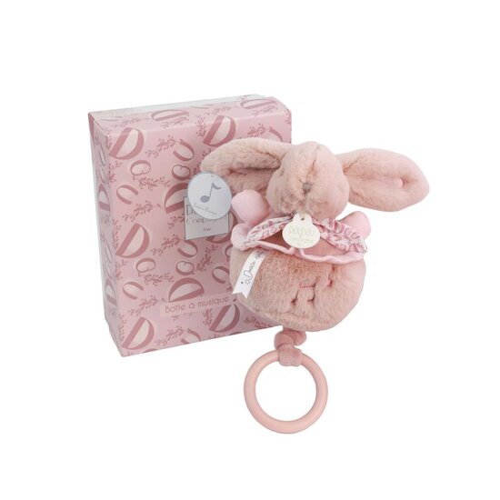 Doudou & Compagnie Boite à musique Lapin Doudou Rose 20 cm Doudou & Compagnie Boite à musique Lapin Doudou Rose 20 cm