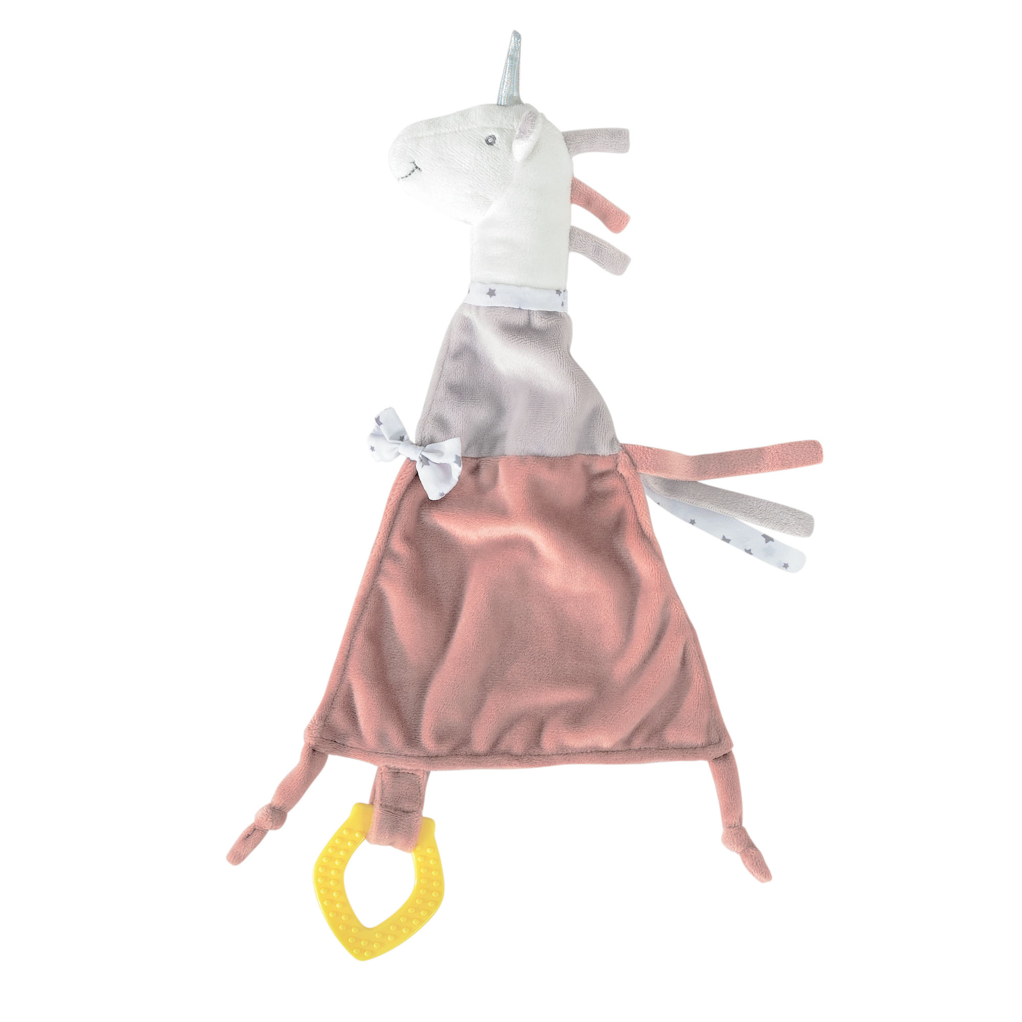 Grand doudou Ophelia la licorne ROSE Trois Kilos Sept