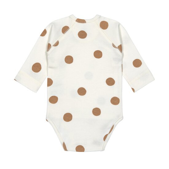 Lässig Body manches longues GOTS Big Dots Blanc cassé 50/56 Lässig Body manches longues GOTS Big Dots Blanc cassé 50/56