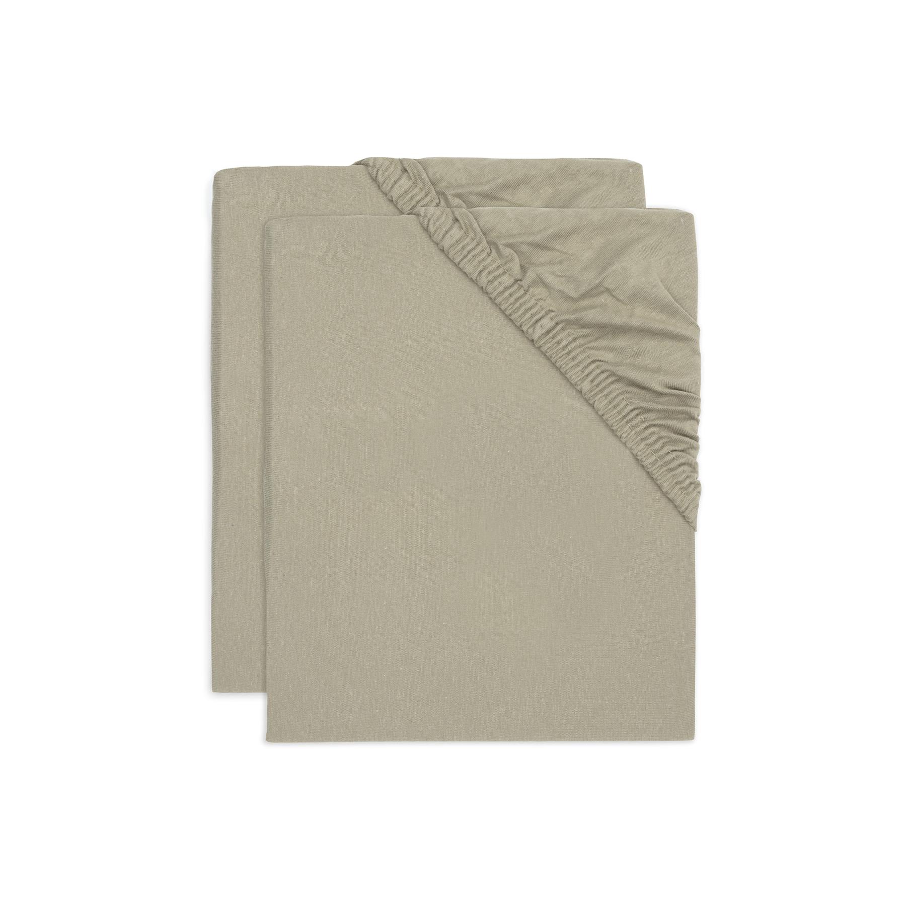 Jollein - Lot de 2 draps housse jersey VERT Jollein