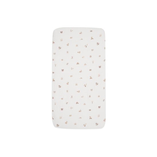 Jollein Drap-housse Jersey Animal Friends Multicolore  Jollein Drap-housse Jersey Animal Friends Multicolore