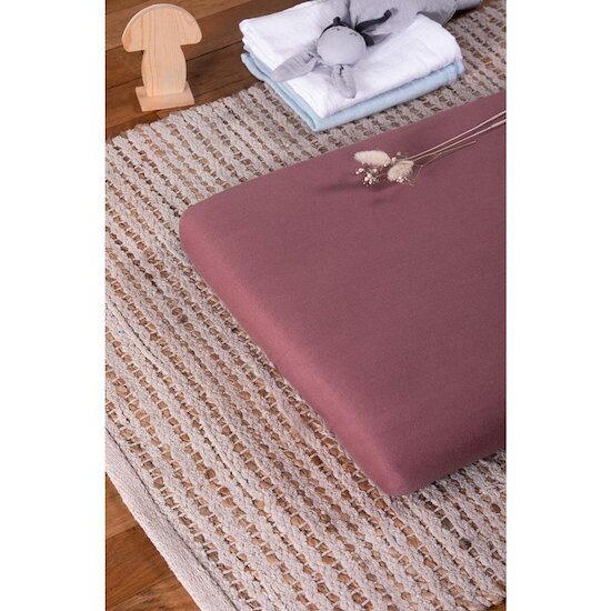 Kadolis Drap housse en coton bio pour berceau Bois De Rose 50x100 cm Kadolis Drap housse en coton bio pour berceau Bois De Rose 50x100 cm