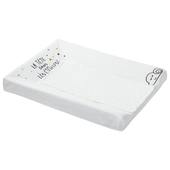 Little Band Matelas à langer Luxe + Housse + 1 Serviette  Etoiles filantes 50x70 cm