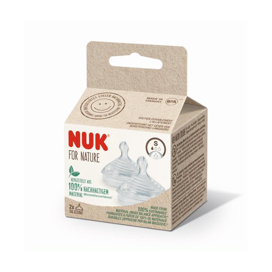 2 Tétines for Nature silicone BLANC Nuk