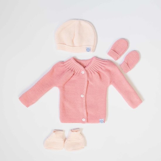 La Manufacture de layette Trousseau de naissance Peche/Rose Poudre 0-1 mois