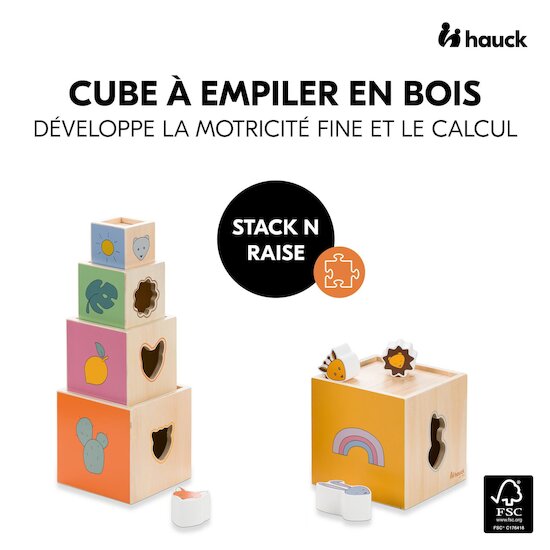 Hauck Cube À Empiler Stack N Raise Multicolore 