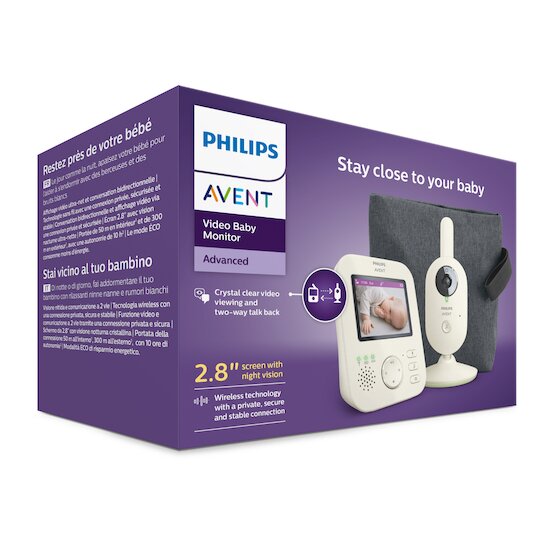Philips Avent Ecoute-bébé vidéo SCD882 Blanc  Philips Avent Ecoute-bébé vidéo SCD882 Blanc