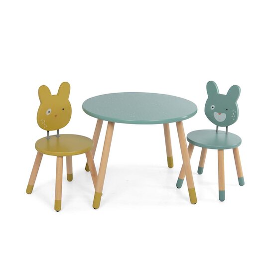 Moulin Roty Table Trois petits lapins Multicolore  Moulin Roty Table Trois petits lapins Multicolore
