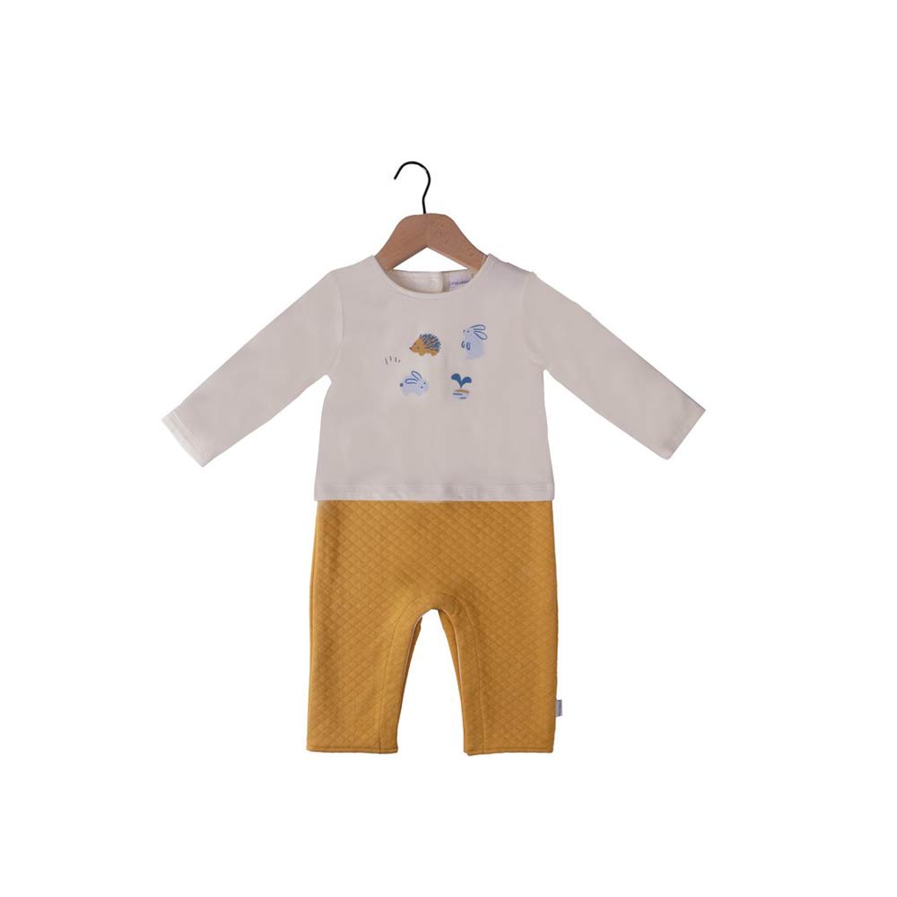 P’tit bisou - Combilongue Bleu Jardinet BEIGE P’tit bisou