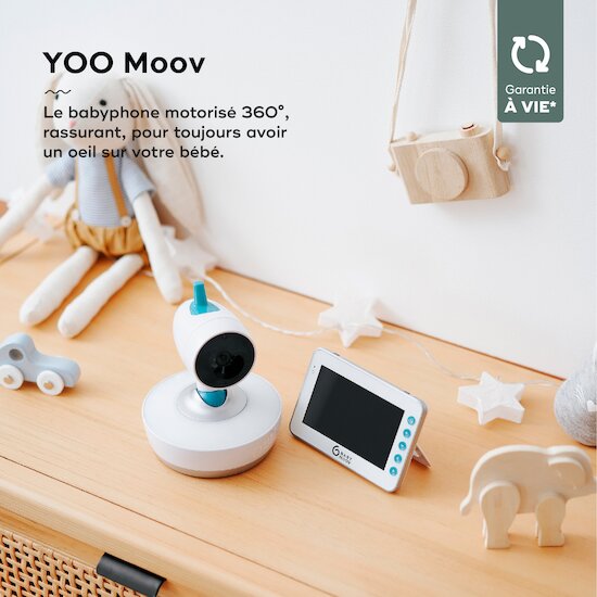 Babymoov Babyphone vidéo Yoo-Moov Blanc/Bleu  Babymoov Babyphone vidéo Yoo-Moov Blanc/Bleu