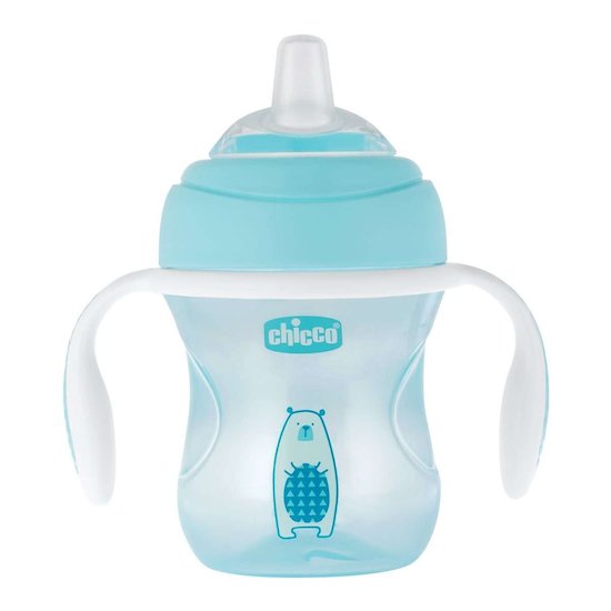 Chicco Tasse Transition bec souple silicone Bleu 4 mois +