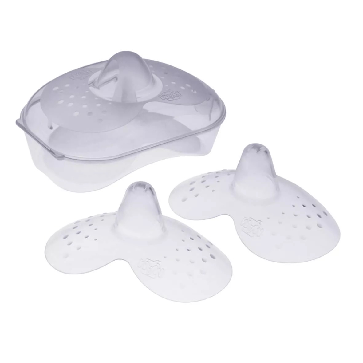 MAM - 2 bouts de sein en silicone avec boîte de stérilisation MULTICOLORE MAM