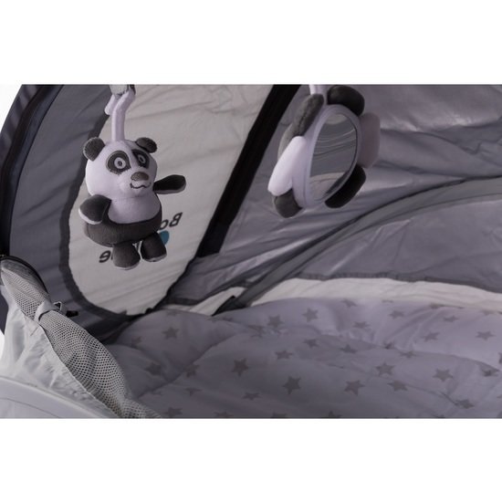 Bo Jungle Lit bébé nomade B-Play Pop Up Gris  Bo Jungle Lit bébé nomade B-Play Pop Up Gris