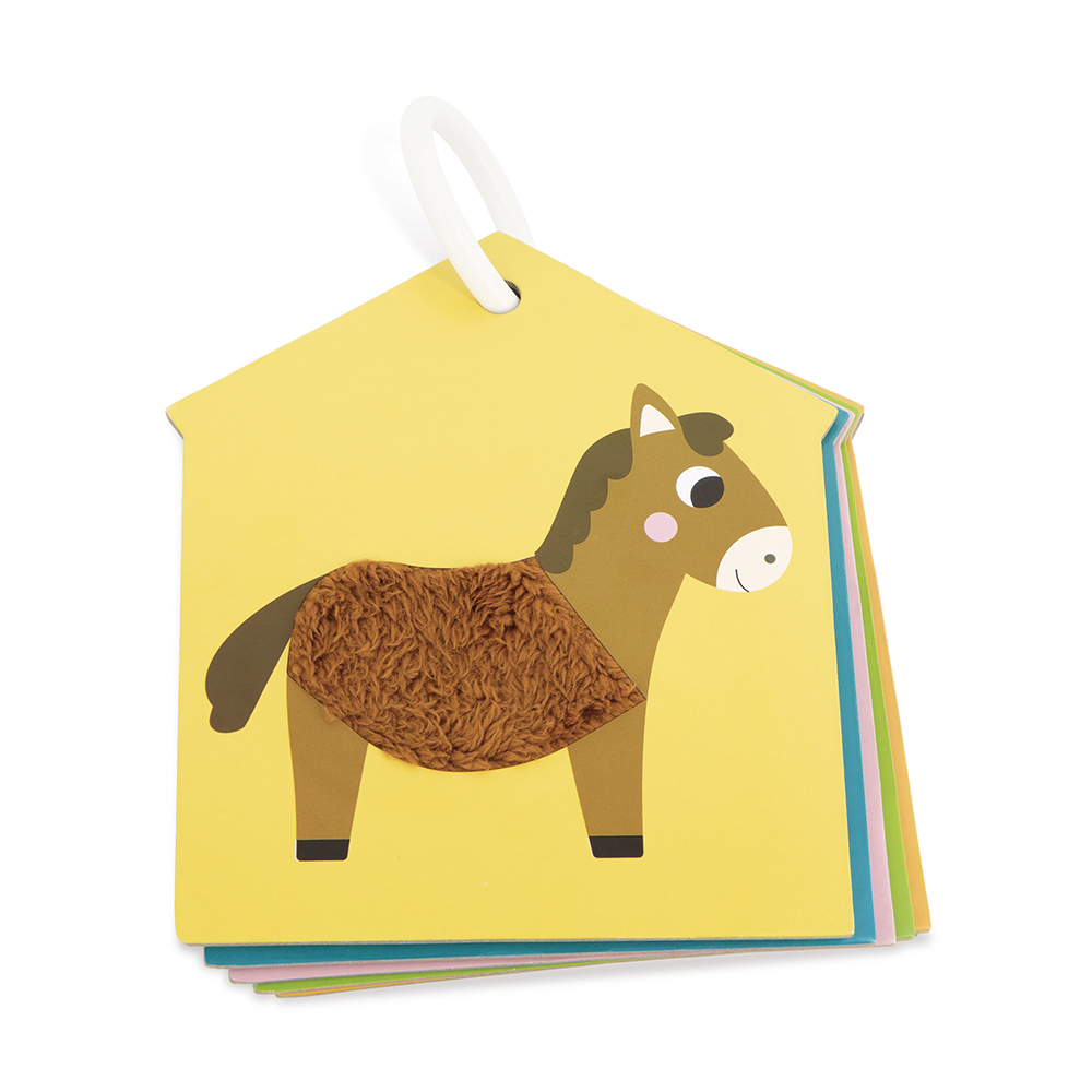 Janod - 7 cartes tactiles Les animaux de la ferme MULTICOLORE Janod