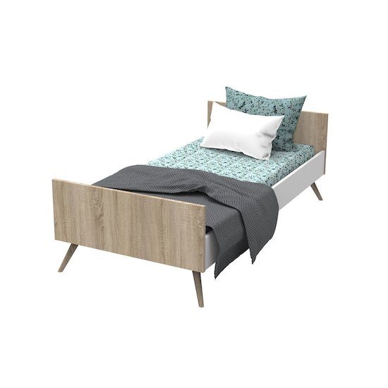 Sauthon Lit junior seventies Blanc 90x190 cm Sauthon Lit junior seventies Blanc 90x190 cm