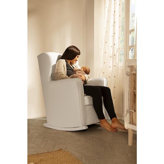 Micuna Fauteil d'Allaitement Nanny Waterwood Boucle Blanc 