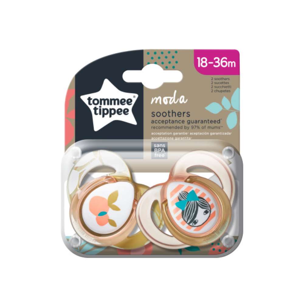 Sucette Ctn Moda Fille X2, Tommee Tippee de Tommee Tippee