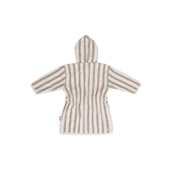Jollein Peignoir Stripe Éponge  Gots Olive Green  Jollein Peignoir Stripe Éponge  Gots Olive Green