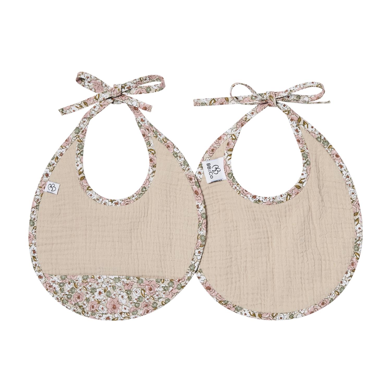 Lot de 2 bavoirs naissance MULTICOLORE BB&Co
