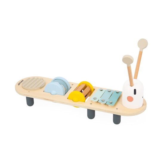 Janod Stand d'eveil sonore chenille Multicolore  Janod Stand d'eveil sonore chenille Multicolore