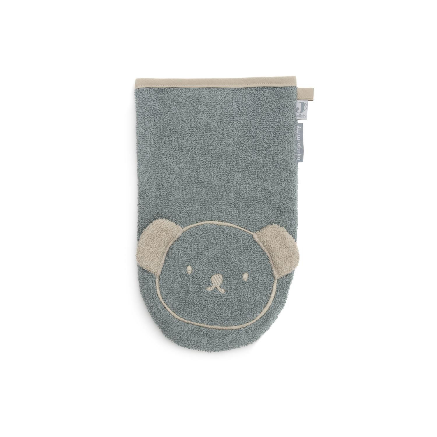 Jollein - Gant de Toilette Éponge Boris VERT Jollein