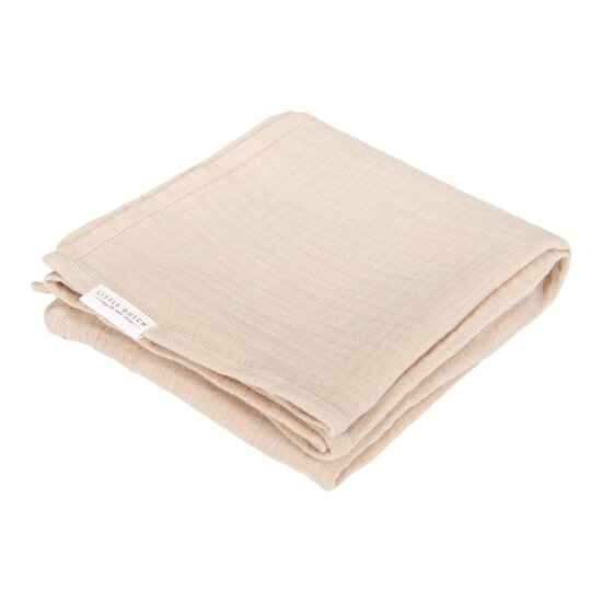 Little Dutch Set de 2 langes en gaze de coton Baby Bunny/ Pure Beige 70x70 cm