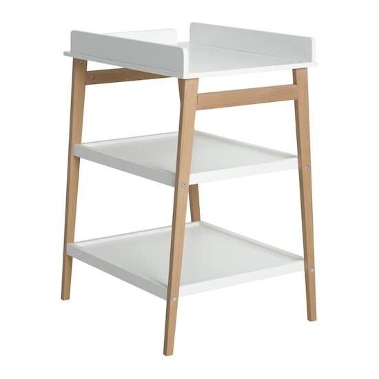 Quax Table à Langer Basic Naturel Blanc  Quax Table à Langer Basic Naturel Blanc