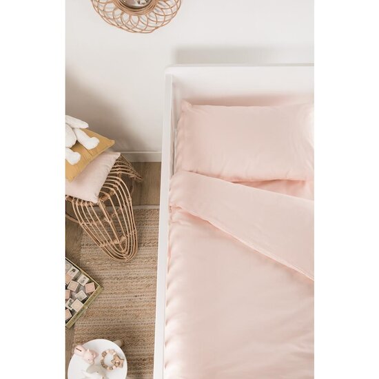 Kadolis Housse de couette bébé unie en coton bio Rose Nude 100x140 cm Kadolis Housse de couette bébé unie en coton bio Rose Nude 100x140 cm
