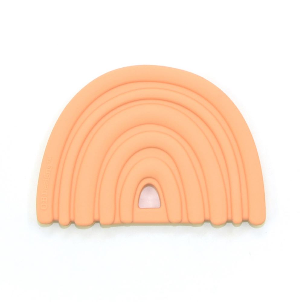 BB & Co - Anneau de dentiton silicone arc-en-ciel ORANGE BB&Co