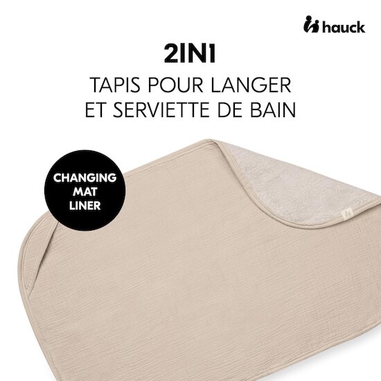Hauck Surmatelas Pour matelas à langer Beige  Hauck Surmatelas Pour matelas à langer Beige