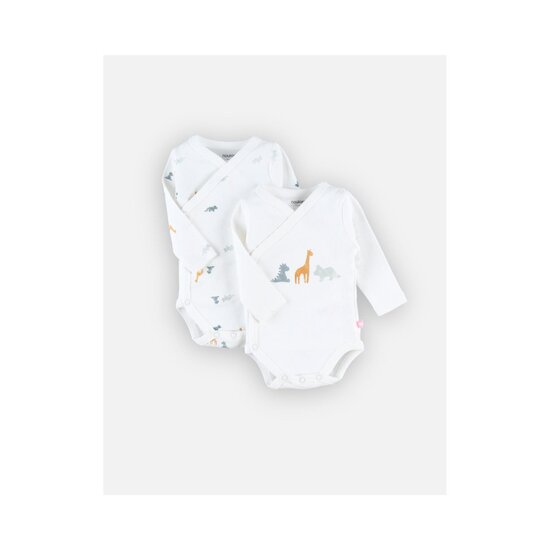 Noukie's T&s set 2 bodys croises manches longuesl bio Mixed  Noukie's T&s set 2 bodys croises manches longuesl bio Mixed