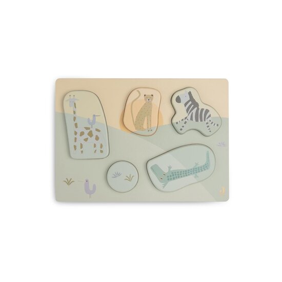Jollein Puzzle en Bois Jungle Jambo Multicolor 