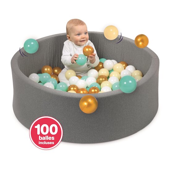 Ludi Piscine à balle Ronde Gris  Ludi Piscine à balle Ronde Gris
