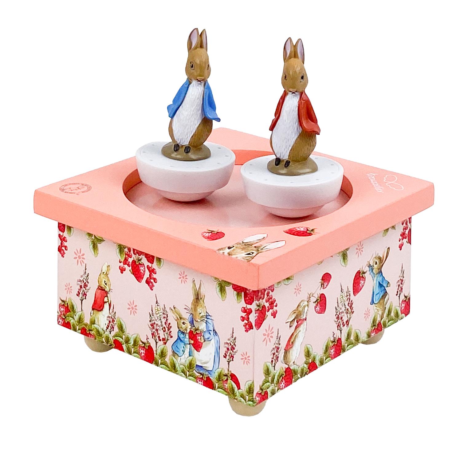 Trousselier - Boîte à musique Cube Peter Rabbit© Fraises ROSE Trousselier