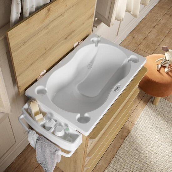 Micuna Commode à langer avec baignoire Martha Marron 