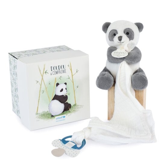 Tapis de Parc Panda gris - Doudou et compagnie