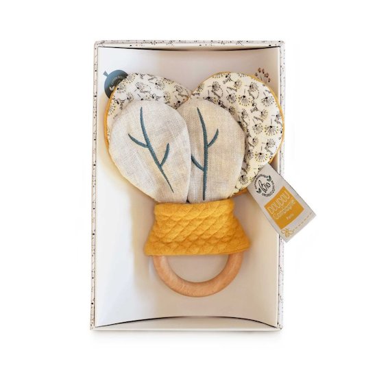 Doudou & Compagnie POLLEN L'ABEILLE BIO - hochet bois Multicolore 16 cm Doudou & Compagnie POLLEN L'ABEILLE BIO - hochet bois Multicolore 16 cm