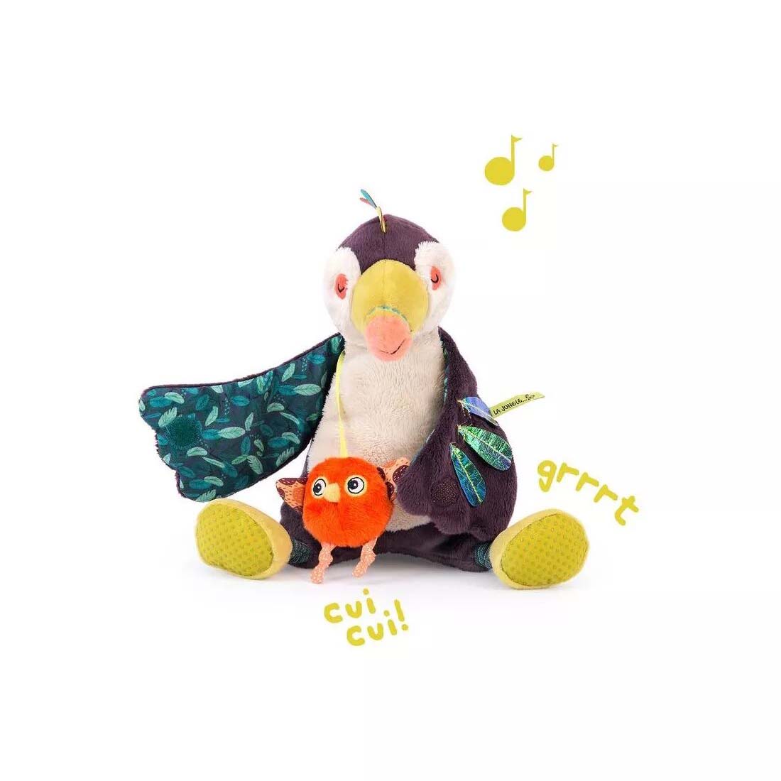 Toucan Pakou musical Dans la Jungle MULTICOLORE Moulin Roty