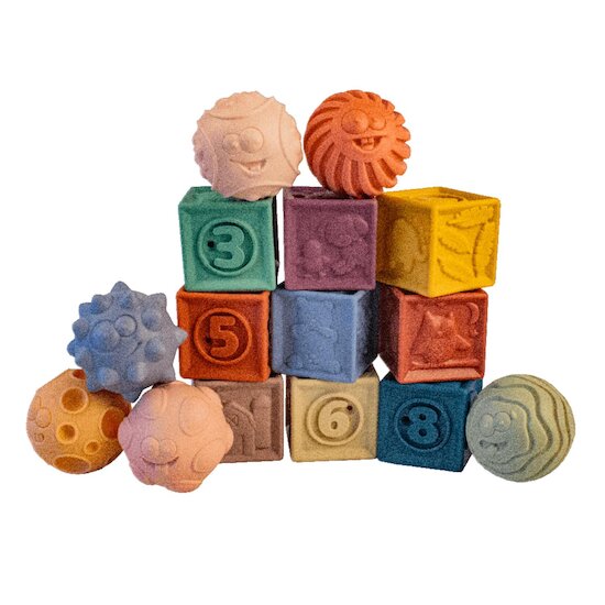 BB&Co Set cubes et balles tactiles 15 pcs  