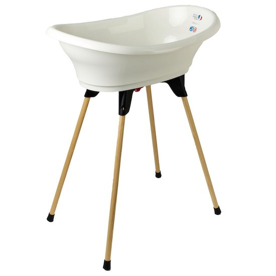 Bathroom Solutions Baignoire pliable pour bébé blanc et gris