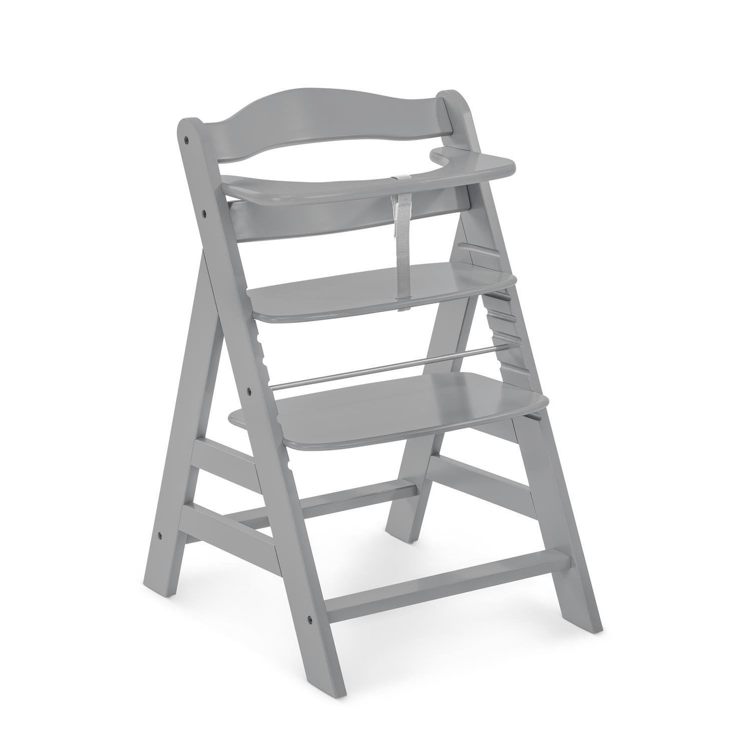 Chaise Haute En Bois Alpha+ GRIS Hauck