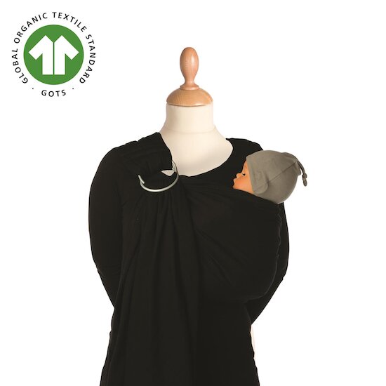 Babylonia Baby Carriers Écharpe porte-bébé sans noeud en coton biologique BB-Sling Black Beans 