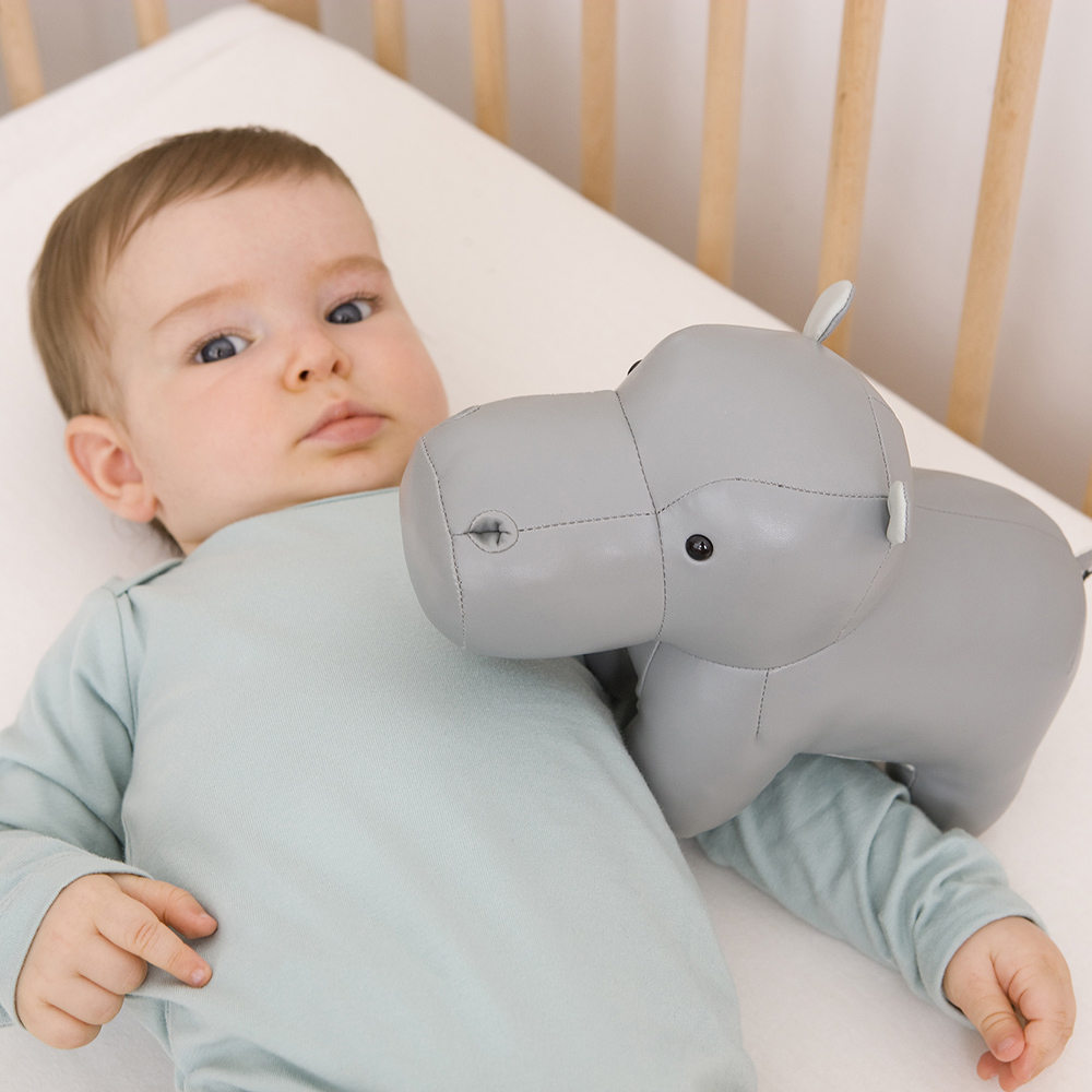 Boite à musique Sam l'Hippopotame GRIS Little big friends