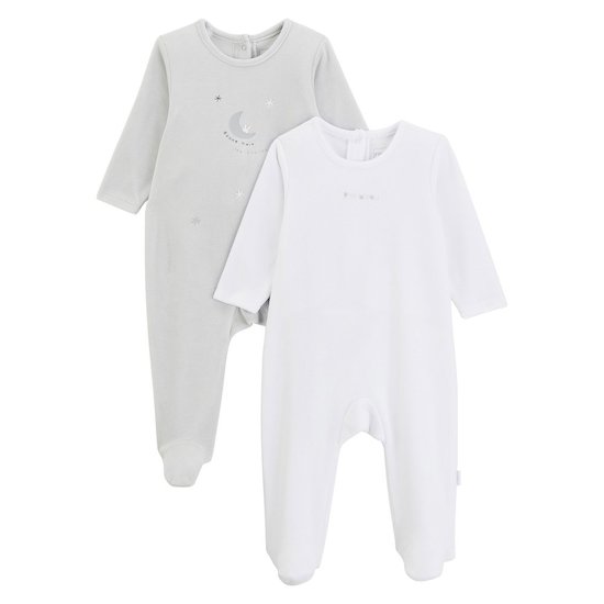 Lot de 2 pyjamas velours Mon Lapin Calin P tit bisou de P tit bisou