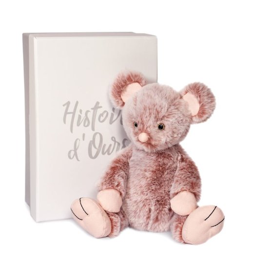 Histoire d'Ours Peluche Lily la souris Rose 17 cm