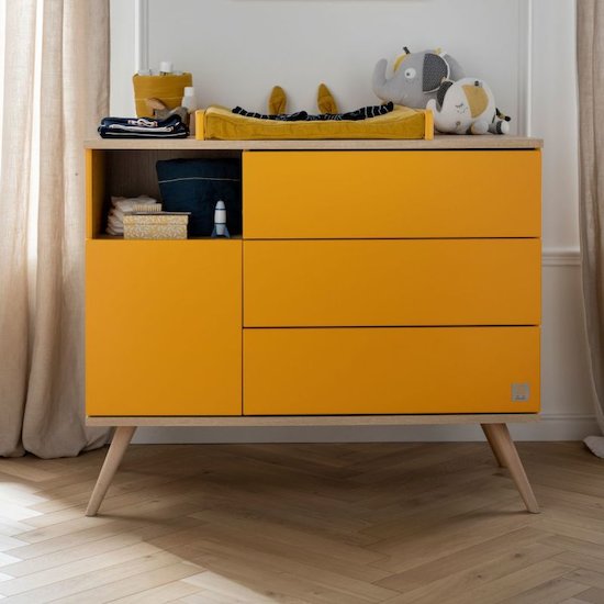 Sauthon Original Commode Boréale Chêne Doré - Jaune Mimosa 