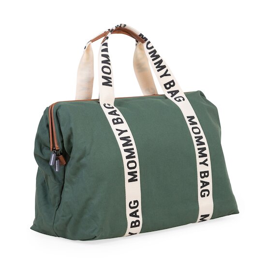 Childhome Sac à langer Mommy bag signature toile vert    Childhome Sac à langer Mommy bag signature toile vert