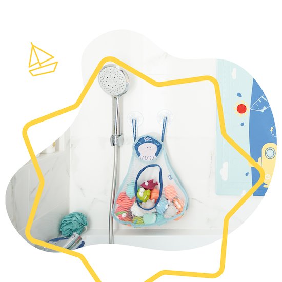 Badabulle Filet de rangement bain bleu  Badabulle Filet de rangement bain bleu