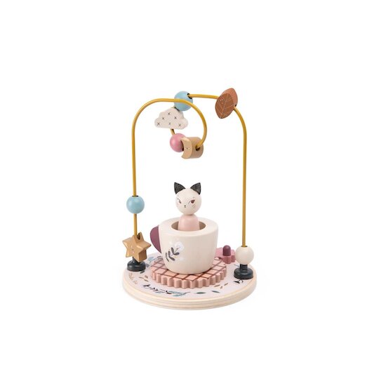 Moulin Roty Circuit de perles avec empilable Après la pluie Multicolore  Moulin Roty Circuit de perles avec empilable Après la pluie Multicolore